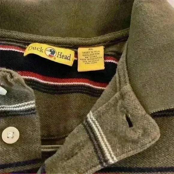 Duck Head Men's XL Striped Polo Shirt Multicolor Short Sleeve Retro - Picture 2 of 2